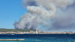 Pożar na chorwackiej wyspie